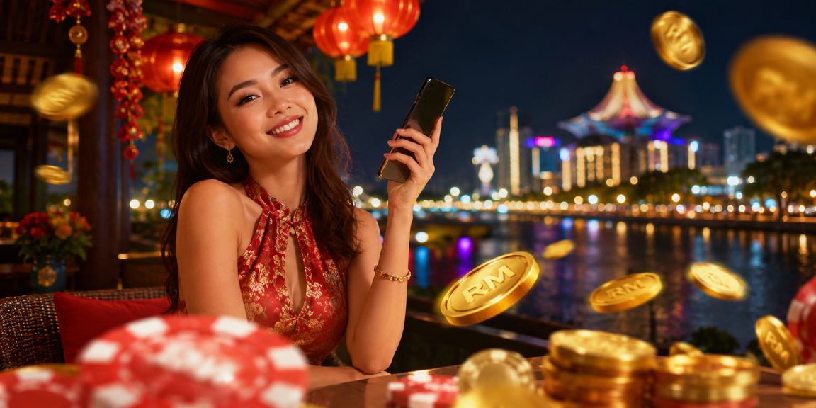 Pengguna Kuching menggunakan telefon mudah alih untuk mengakses platform taruhan dengan gaya kasual