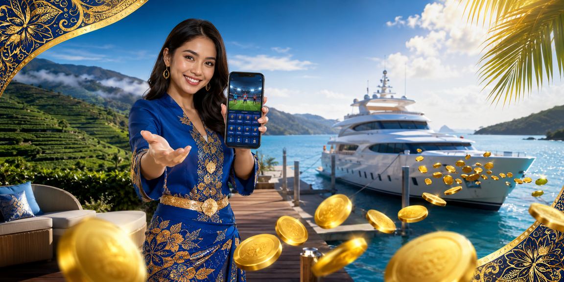 Suasana taruhan sukan Malaysia dengan corak batik semasa perlawanan bola sepak popular